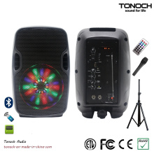8 Inches Professional Portable Multimedia Speaker with Program RGB Light